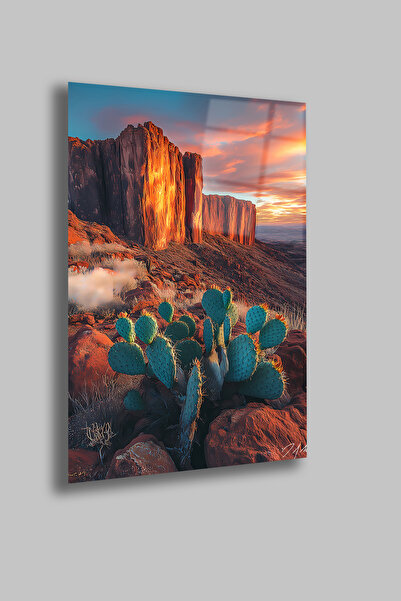 gxe.art Peisaj natural în acuarelă digitală |   Placă de sticlă temperată de ...