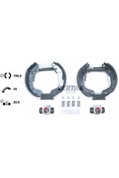 TEXTAR Set Saboti Frana Chevrolet Aveo / Kalos Limuzina/Spark Vinfast Fadil