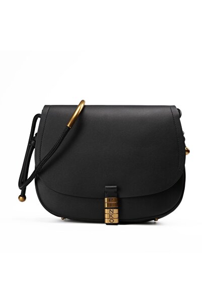 PİNKO Saddle Umhängetasche Leder 27 cm