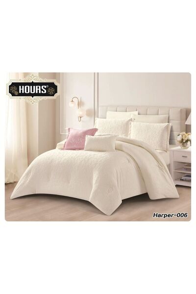 HOURS Harper Luxury Winter Bedding Set 6 Pieces Velvet on Fur for Luxury Title