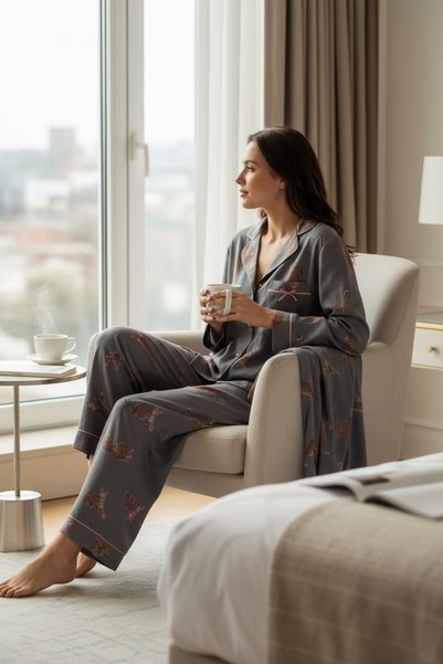 RANDOM Kadın Leopar Baskılı Pijama Takımı