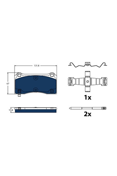 TRW Set Placute Frana Frana Disc Tesla Model 3/Model Y