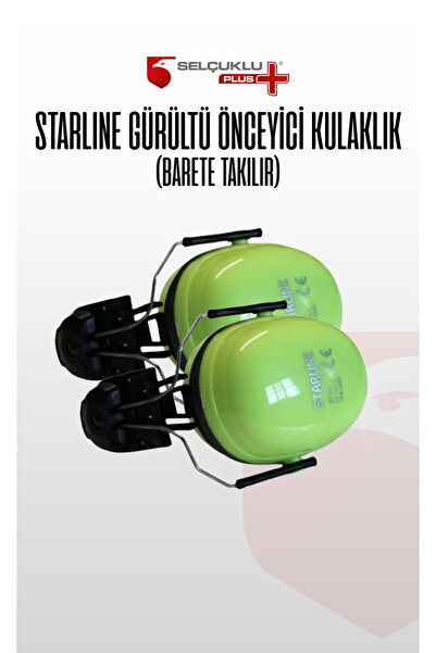Starline Gürültü Önleyici Kulaklık Barete Takılır Yeşil – İş Güvenliği Şantiy...