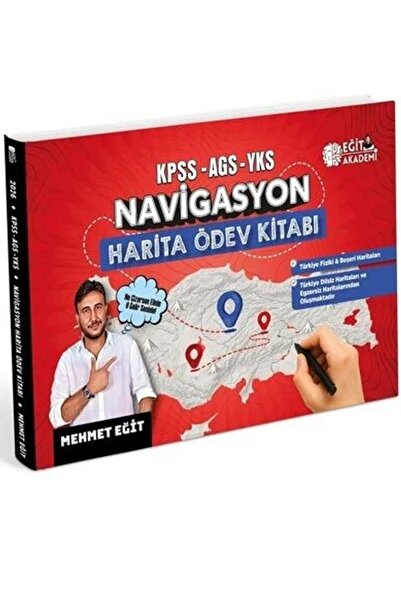 Anla Kazan Yayınları EğitAkademi 2026 KPSS MEB-AGS TYT AYT Coğrafya NAVİGASYON Harita Ödev Kitabı