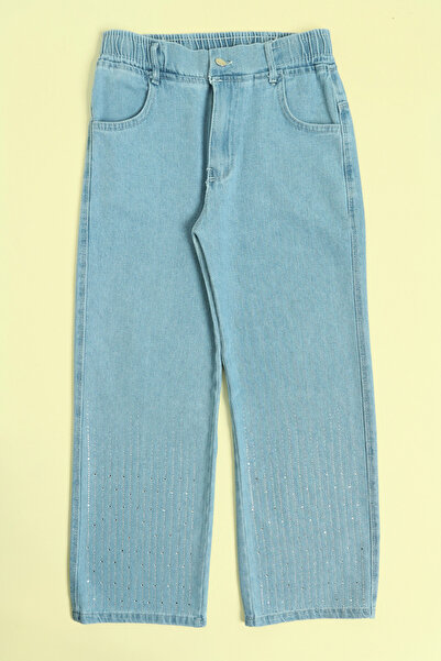 Fulla Moda Elastic Waist Stone Girl's Pants Palazzo Pants