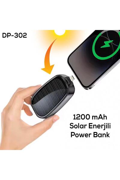 ErCorp Güneş Enerjili Power Bank 1200 Mah Solar Enerjili