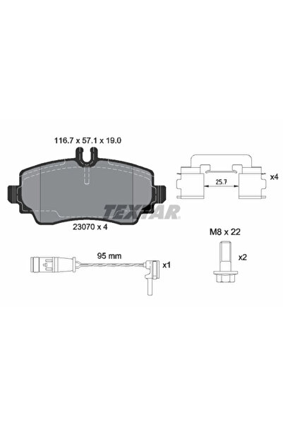 Krieger Комплект спирачни накладки за дискови спирачки Mercedes-Benz Vaneo