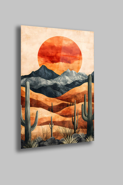 gxe.art Apus de soare boho în deșert |   Placă de sticlă temperată de 4 mm | ...