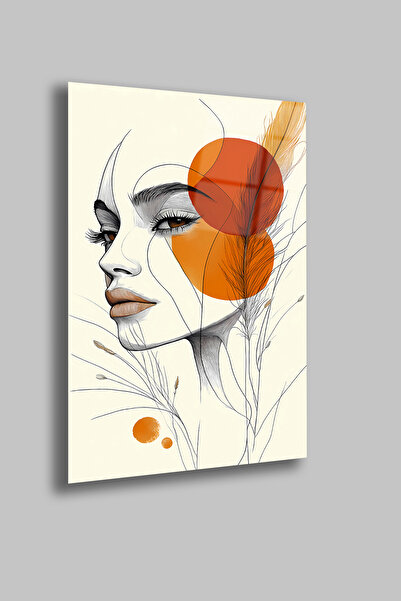 gxe.art Abstract Faces Line Art |   4mm Tempered Glass Table |   Uv Printing ...