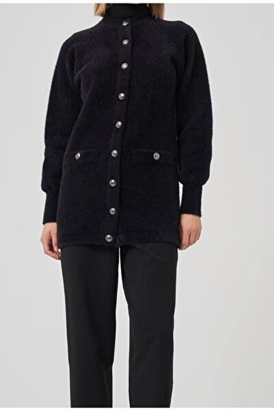 Nuss 7008 Pocket Detail Buttoned Angora Cardigan