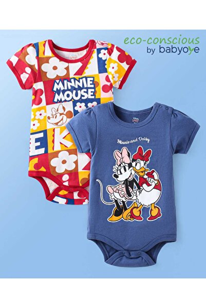 Babyoye Disney ملابس نوم داخلية محبوكة بنصف كم مزينة برسومات ميني ماوس (عبوة ...