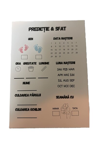 OEM Set of 10 cards with predictions and baby shower tips M2