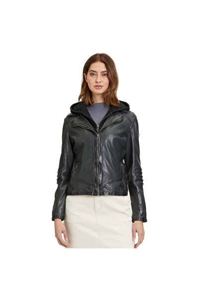 mauritius Geaca de Piele Dama Verde Inchis GWFlura