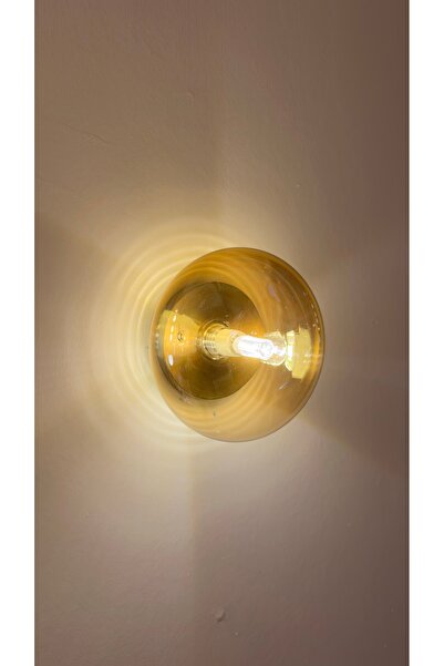 Muga LUX Bal Rengi Cam Aplik – Modern Duvar Aydınlatması Oturma odası Yatak b...