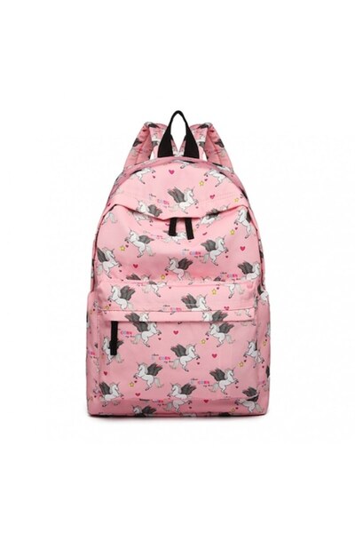 Miss Lulu Rucsac, Roz, 100% Poliester, Casual