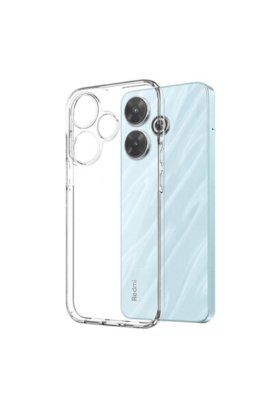 NewFace غلاف هاتف Xiaomi Redmi 13 4G مصنوع من السيليكون الشفاف الفاخر