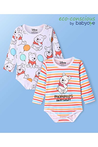 Babyoye Disney Interlock Knit Full Sleeves Onesies Winnie The Pooh (Pack of 2...
