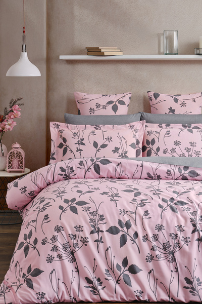 Always طقم غطاء لحاف مزدوج الجوانب مع ملاءات مرنة