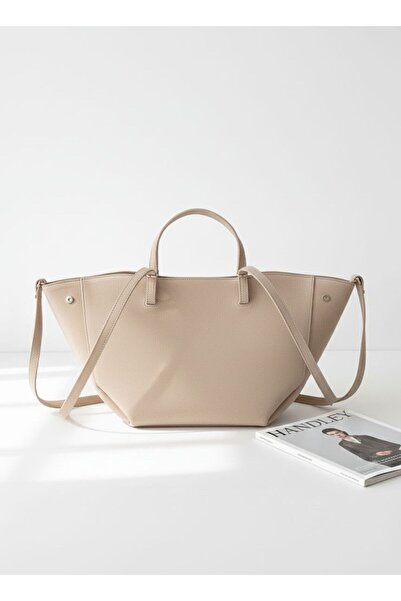 Handley حقيبة كتف نسائية من جلد الغزال