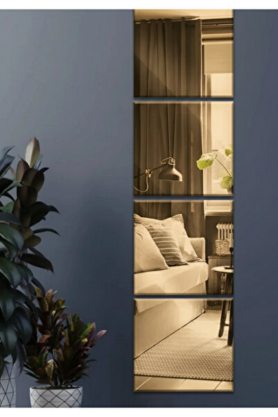 PAŞAOĞLU PLEKSİ 4 Parça pleksi Ayna Kare Duvar Ve Boy Aynası Seti 25*25 cm GO...