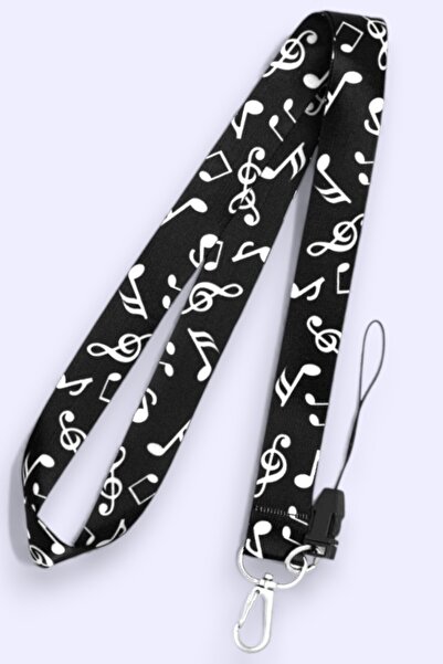 MİLLENEX Müzik Notalı Telefon Askı Yaka Kartı Boyun Askısı Askı İpi Boyunluk-...