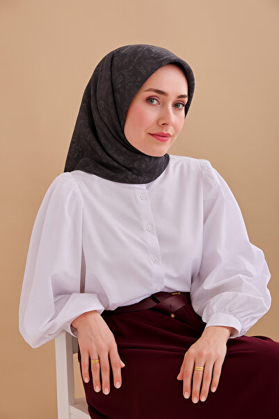 Silk Home Tivil Pure Silk 11496 - 04 Plum Mink Floral Pattern