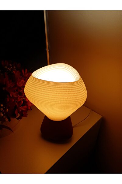 Techify Delta Ridge 3D Printed Table Lamp, E27, 31 cm – Modern Decorative Indoor Light