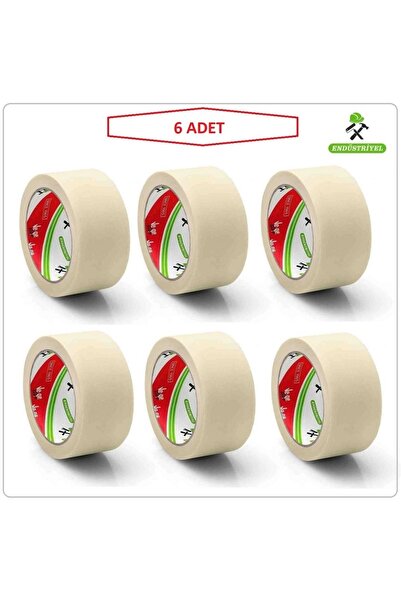 Ve-ge VEGE MASKELEME BANDI 48X30 m KREM (6 Adet) (ENDÜSTRİYEL KAĞIT BANT)