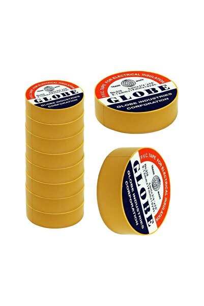 Globe ELEKTRİKÇİ BANDI İZOLE BANT SARI 10 ADET 19MM