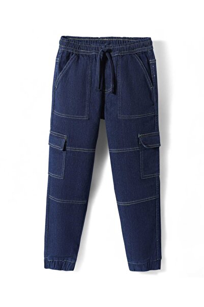Pine kids Denim Woven Full Length Washed Jeans - Navy Blue