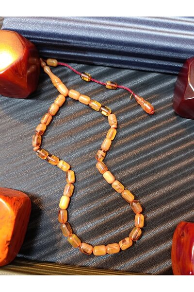 Anemore Collection سبحة من العنبر الناري مصنوعة يدويًا من إركان تشوبوكو