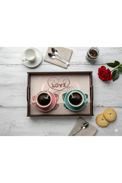 Altın express 3-Dimensional Love Wooden Mdf Tea Coffee Presentation Tray Set ...