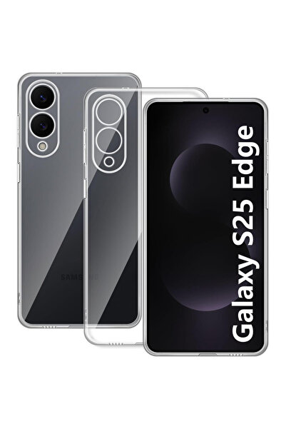 Hatreds Samsung Galaxy S25 Edge İçin Uyumlu Darbe Emici Yumuşak Ultra İnce Sa...
