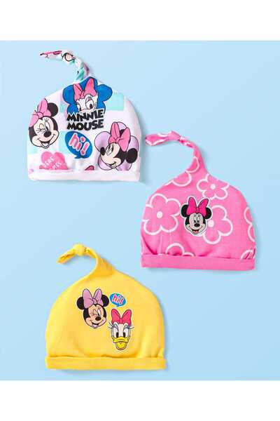 Babyhug Disney Caps with Minnie Mouse and Family Graphics, Pack of 3 - Pink, ...