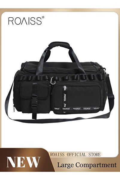 ROAISS حقيبة سفر كبيرة السعة، حقيبة ظهر رجالية للسفر لمسافات قصيرة، حقيبة ظهر...