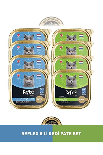 Reflex Plus Alutray Pate Msc Ringa ve Msc Morina Balıklı Yetişkin & Alutray P...