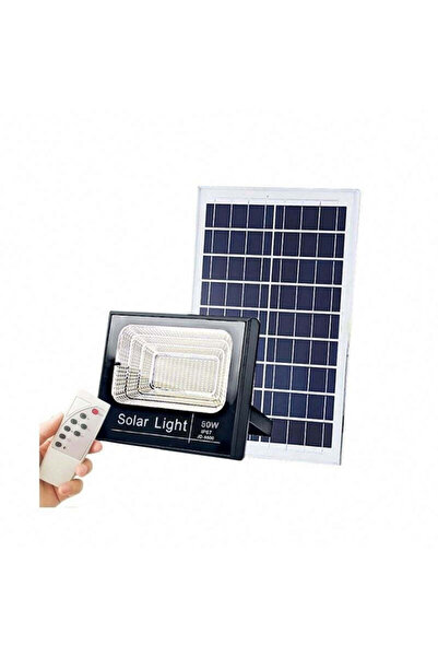 Jortan Proiector solar LED de 50 W cu panou fotovoltaic și telecomandă