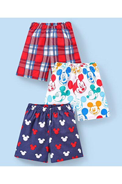 Babyhug Disney Cotton Boxers with Mickey Mouse Family Print Pack of 3 - Multi...