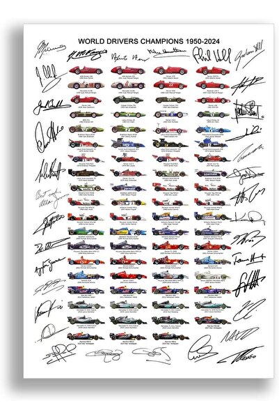 ALAYRA International هدية عرض صور موقعة بحجم A4 لمحبي سباقات الفورمولا 1 F1 م...