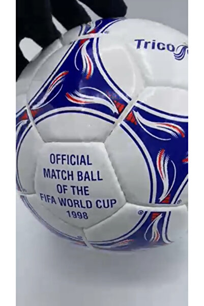 Ball قميص كرة قدم ثلاثي الألوان، كأس العالم لكرة القدم فرنسا 1998، رسمي، مخيط يدويًا، مقاس 5