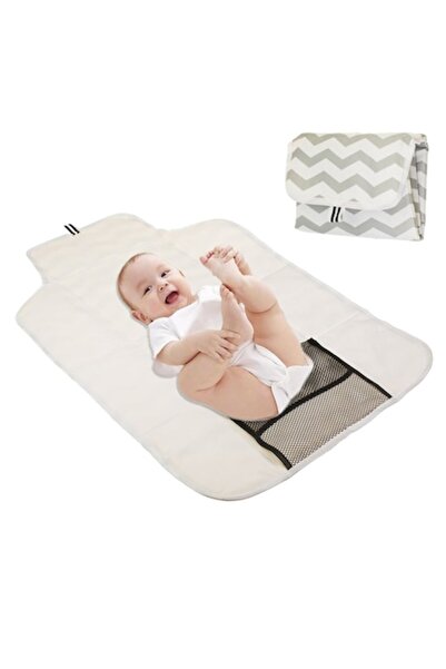 OEM Foldable Changing Mat White Gray 66x44cm