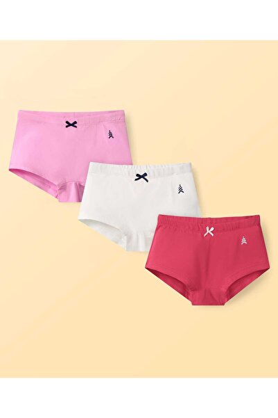 Pine kids سراويل داخلية مطبوعة بشعار الصنوبر (عبوة من 3 قطع) - متنوعة