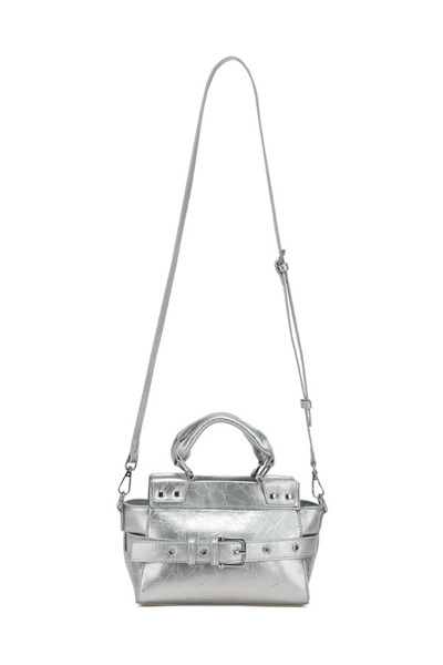 london Rag Women Buckle Detail Satchel Bag in Silver