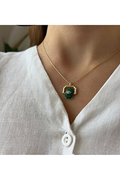 ToffyStore Vip Green Stone Design Necklace