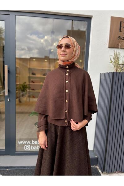 TERZİ DÜKKANI TD440 Daphne Çelik Örme Kadın Hırka Kahve