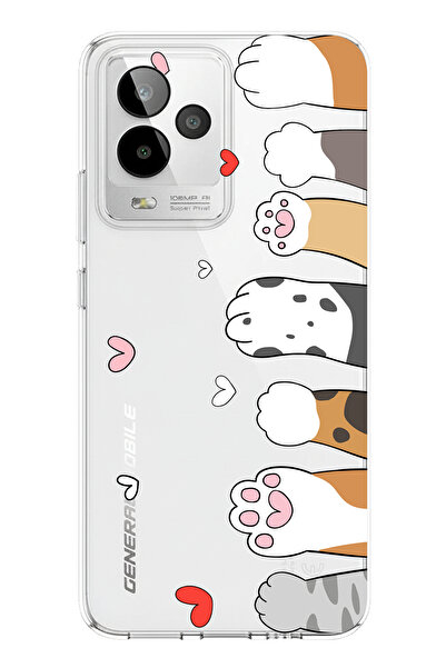 TechTree حافظة سيليكون مطبوع متوافقة مع GM 24 PRO بتصميم مخالب القطط اللطيفة