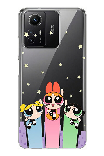 TechTree حافظة سيليكون مطبوع متوافقة مع هاتف Redmi Note 12S بتصميم فتيات القوة