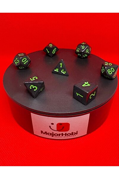 Major Hobi Dnd Frp 7-Piece Dice Set – Black Green |   Dungeons & Dragons Tabl...