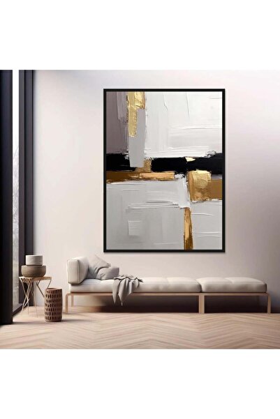 designadv Abstract art mural - silver frame
