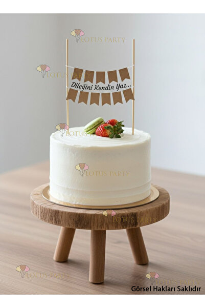LOTUS PARTY Στολίδι κέικ με γράμματα  "Write Yourself " από χαρτί κραφτ, Στολ...